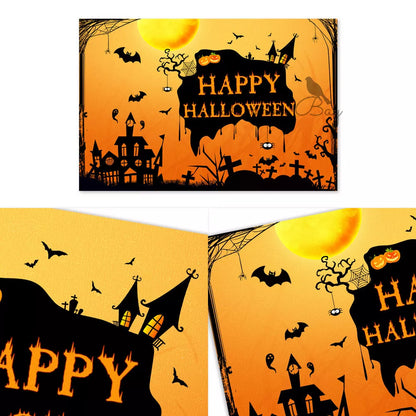Handmade Bat Haunted House Theme Fabric Background Wall for theme parties