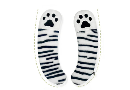 Cartoon stripe toilet seat cushion with plush material and waterproof adhesive backing