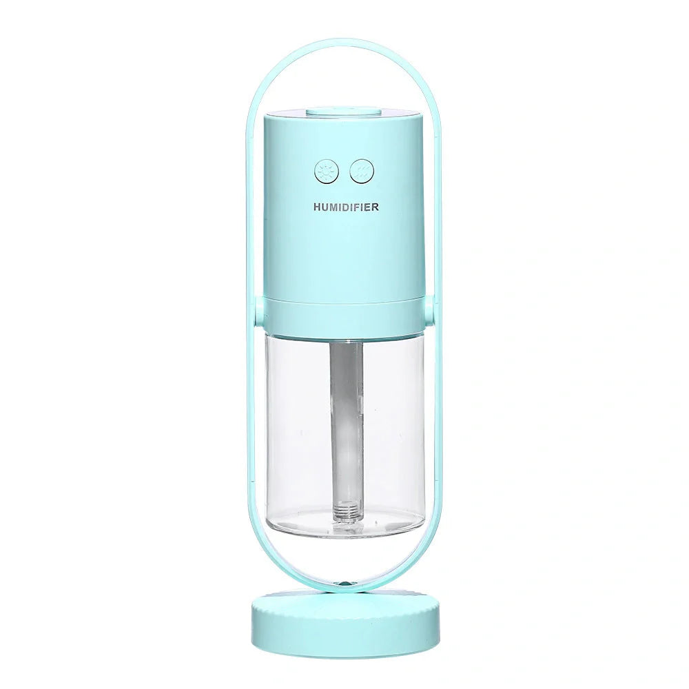 USB Air Humidifier with colorful night light projection for home and car use