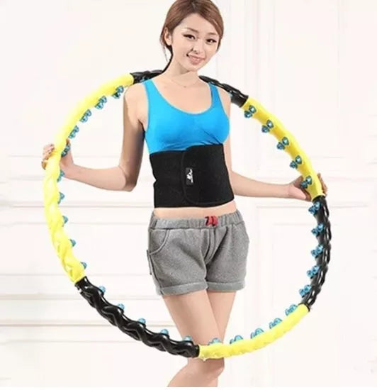 Yellow Magnetic Therapy Hoop for weight loss and fitness, 108cm in diameter