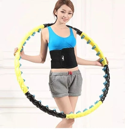 Yellow Magnetic Therapy Hoop for weight loss and fitness, 108cm in diameter