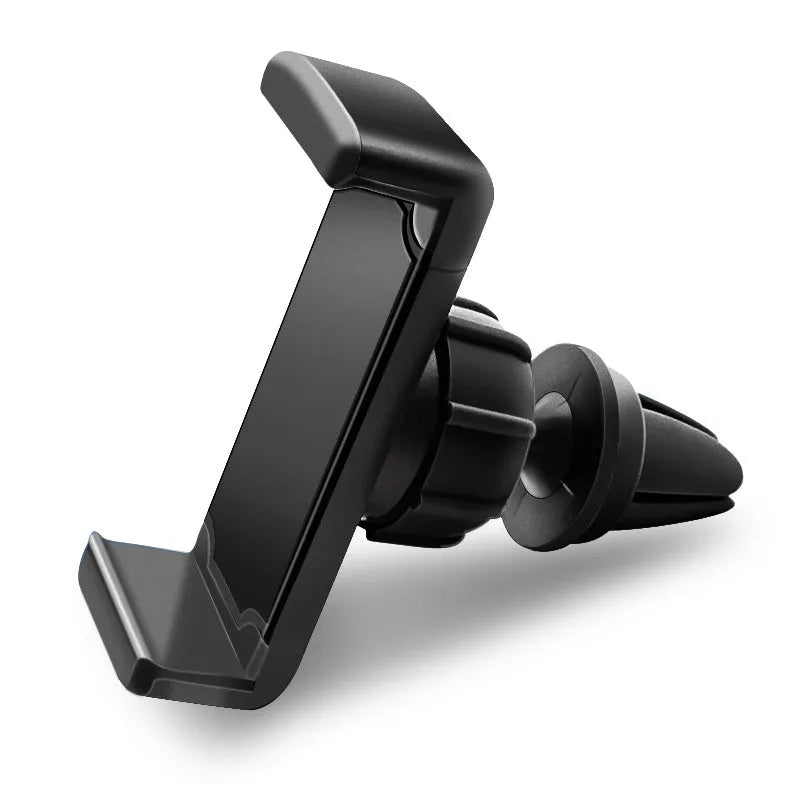 Mini car phone holder in Cross Black with adjustable clamp fitting 55-85mm devices