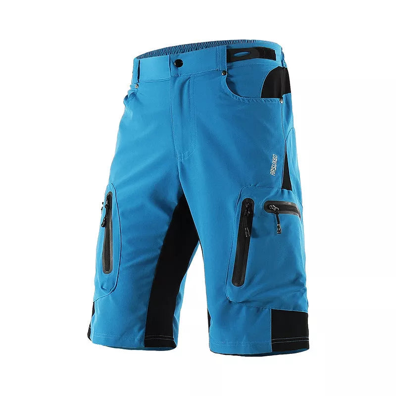 Men's MTB Cycling Shorts in various colors with breathable fabric and back pocket