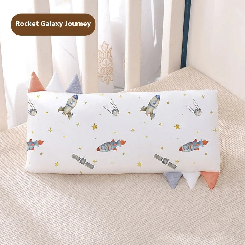 Bamboo fibre children's cartoon pillow with removable cover in three size options