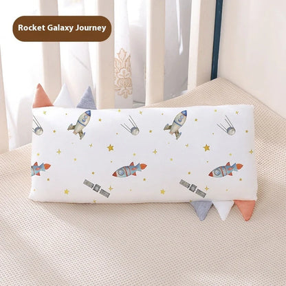 Bamboo fibre children's cartoon pillow with removable cover in three size options