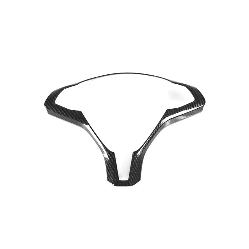 Tesla Model S steering wheel decorative trim in carbon fibre black finish