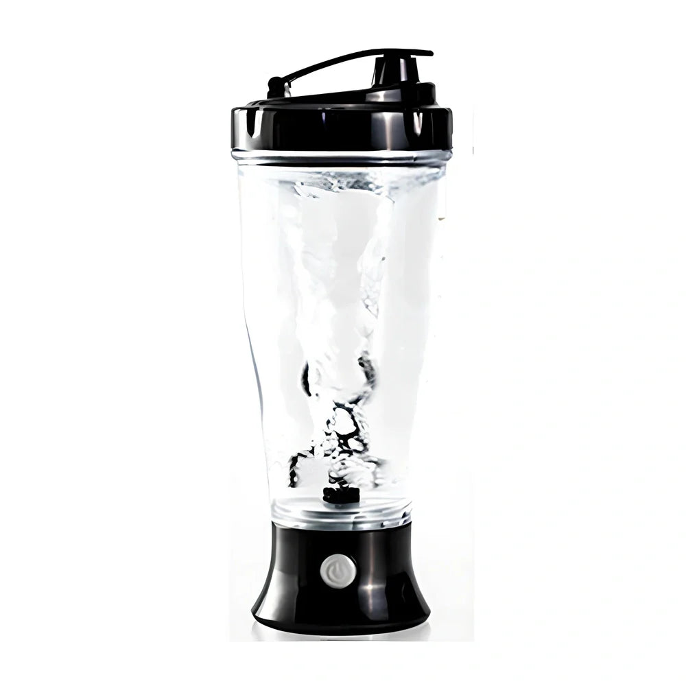 Mini automatic protein powder electric mixing cup in black, green, white, or orange colours