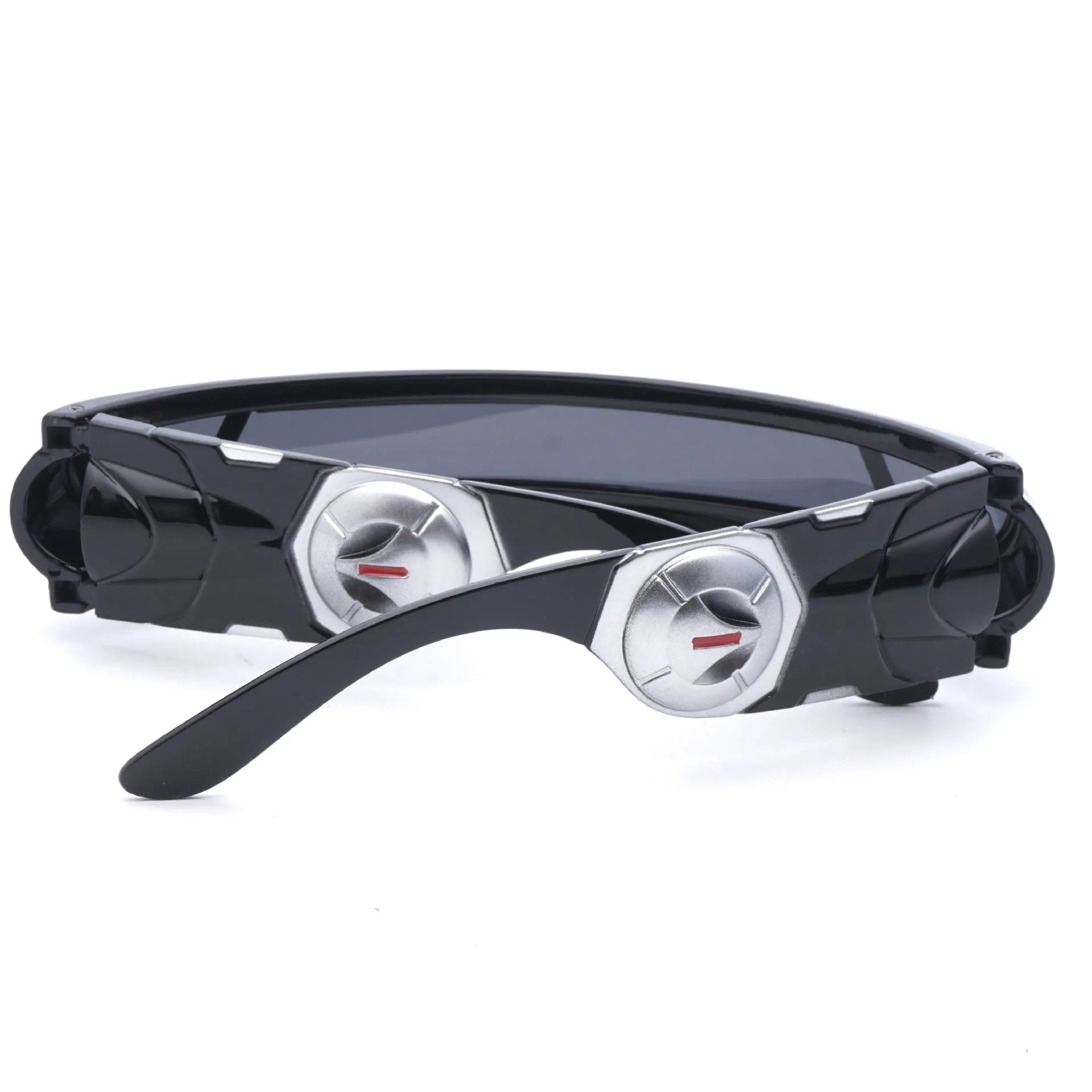 Black frame polarised sports sunglasses with choice of grey, red mercury, or blue mercury tinted lenses