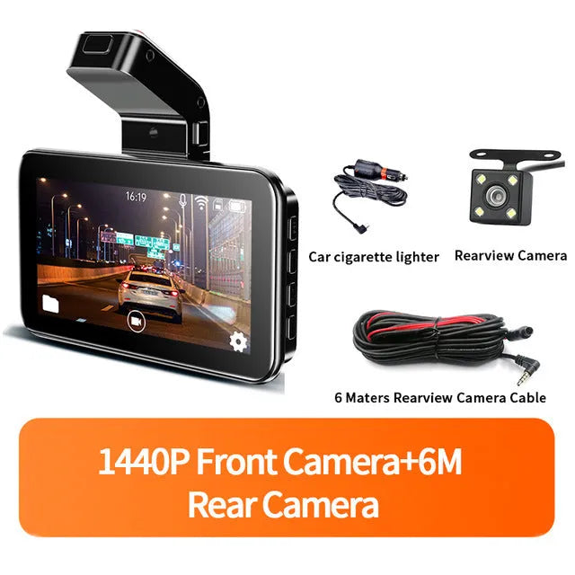3-inch screen car DVR dash cam for front and rear vehicle recording