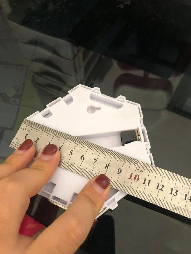 Hexagonal honeycomb wall lamp with touch control for 7 colour options and adhesive mounting system