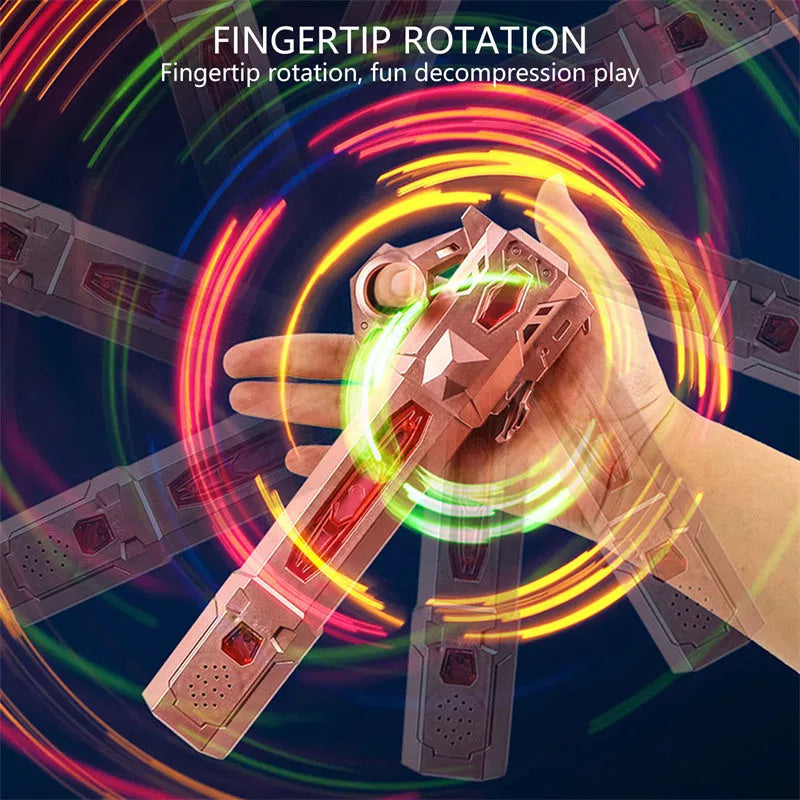 Retractable RGB laser sword with frosted metal handle and 7 color options