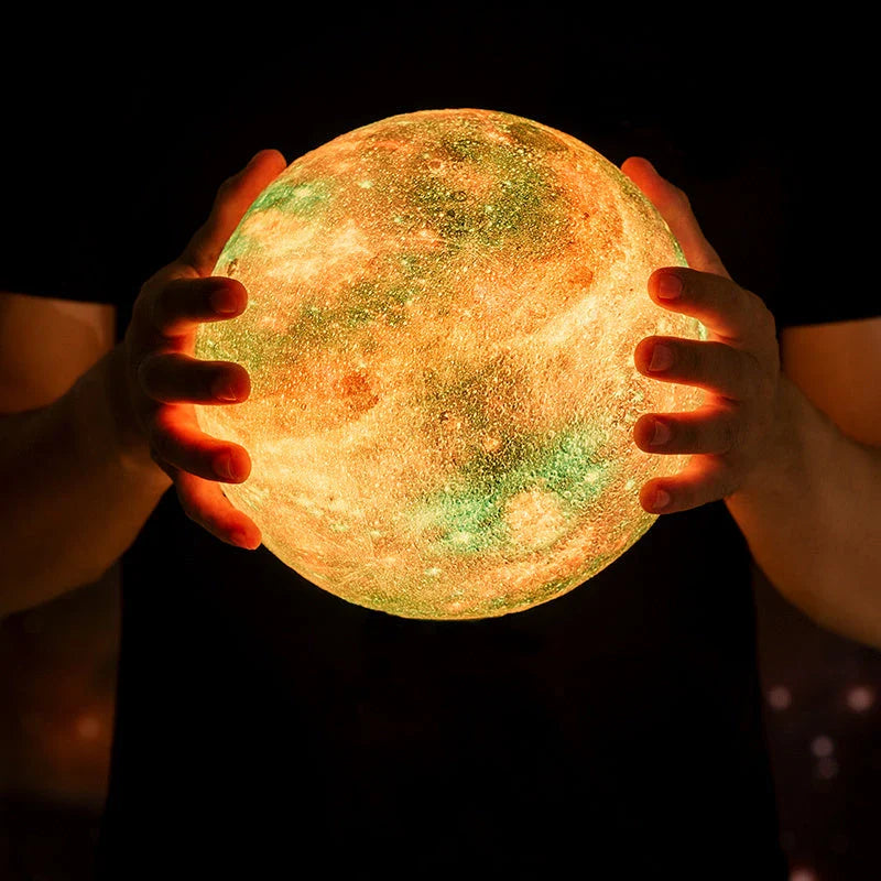 Dazzling Galaxy Moon Lamp with 3D Lighting Effects and Remote Control