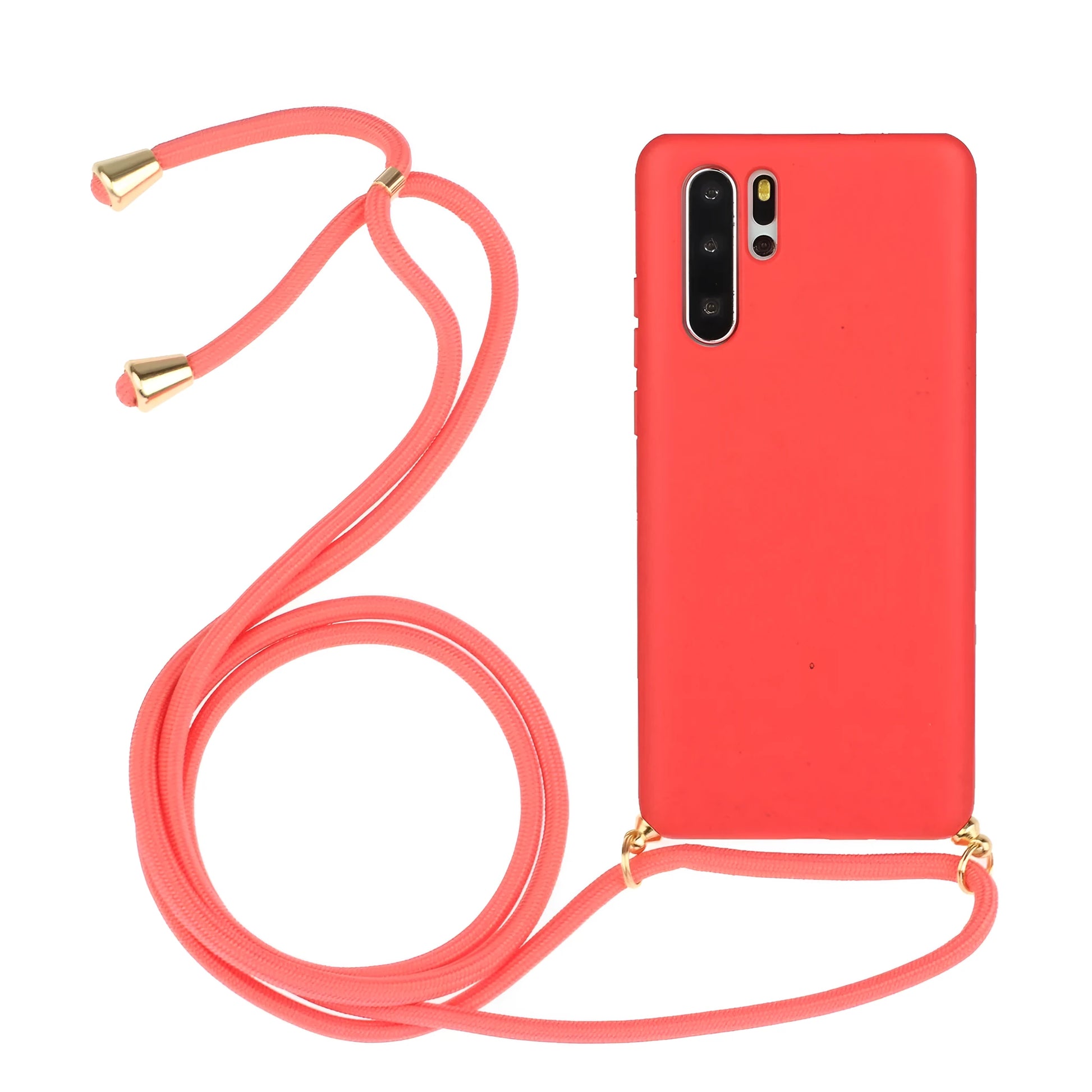 Huawei P30 floral patterned phone case with wrist lanyard attachment in multiple colour options