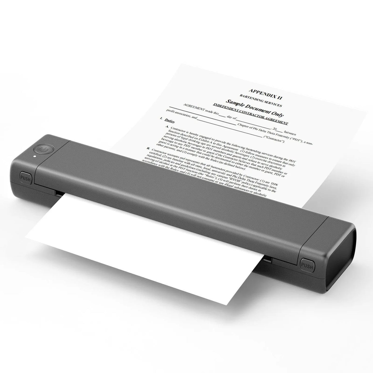 Phomemo M08F A4 portable wireless thermal printer in compact design with multiple colour options