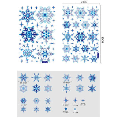 Christmas Elk Snowflake Sticker Decoration for glass and walls, festive holiday decor