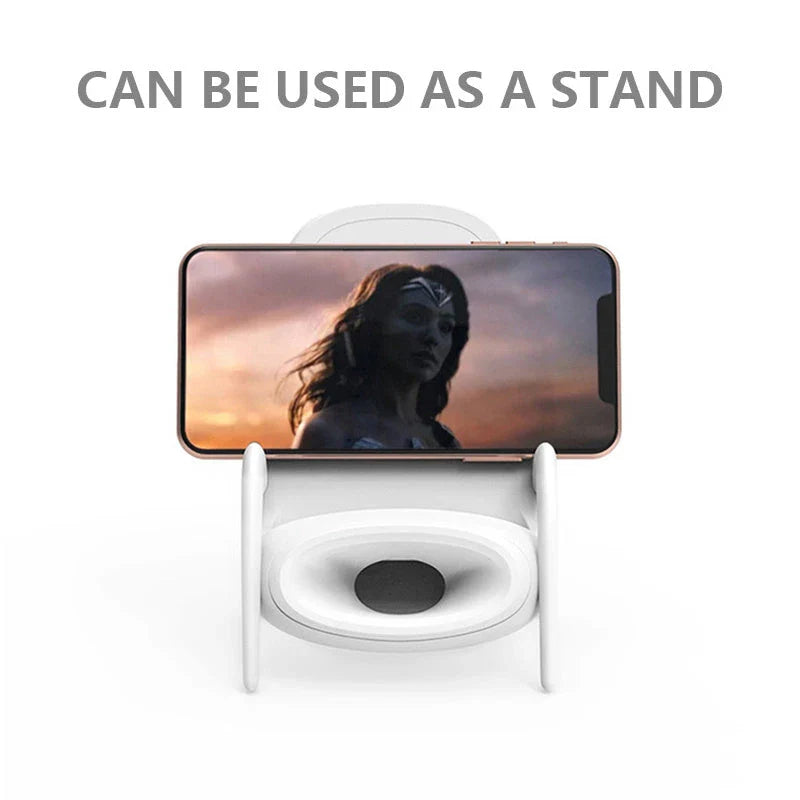 Hhomeenjoy Wireless Fast Charging Station with Cute Phone Holder