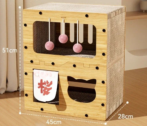 Durable sisal scratch mat with crumb-resistant surface for cats