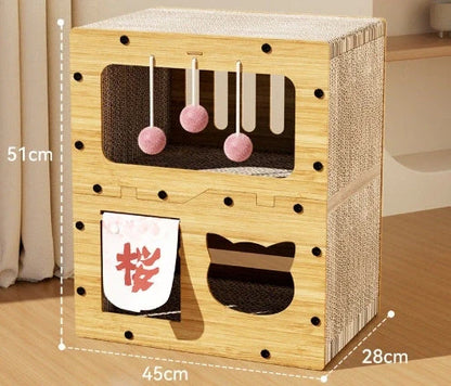 Durable sisal scratch mat with crumb-resistant surface for cats