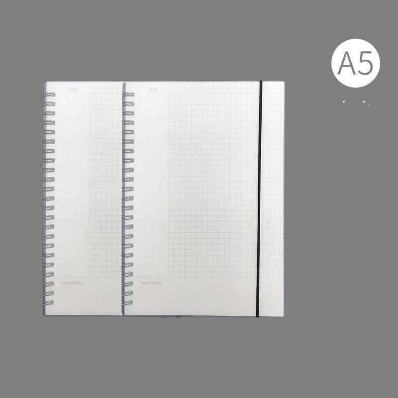 A4 hard PP notebook sub-notepad in simple style, available in A4 A5 B5 with grid lined or lattice pages