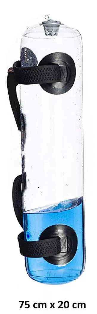Outdoor fitness water bag in white, waterproof PVC fabric, dimensions 20.5X20.5X75cm