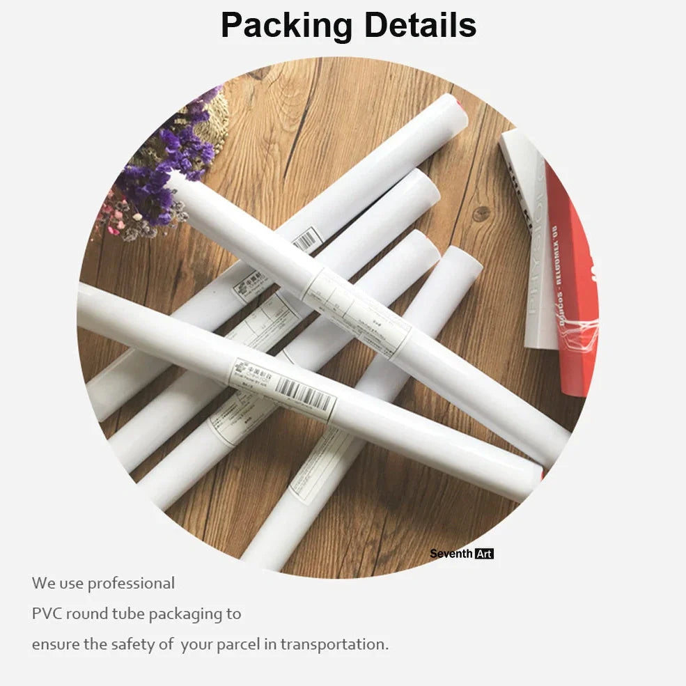 Black wildlife theme canvas poster print with white border for framing in multiple size options