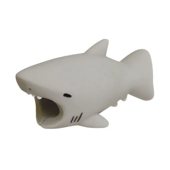 Silicone animal-shaped cable protector for Apple iPhone lightning charging cable.