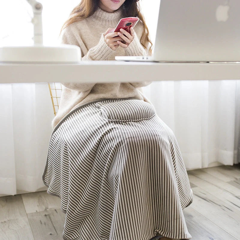 USB Electric Plush Warming Blanket in various colors with crystal super soft lamb material