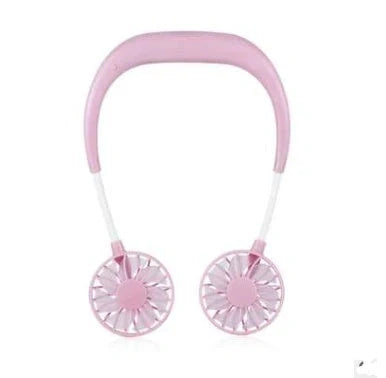 Portable USB charging fan with hanging neck design in various colors