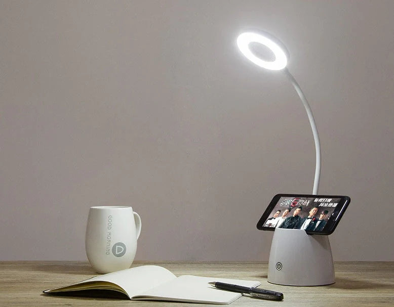 LED folding table lamp with adjustable color temperature for eye protection