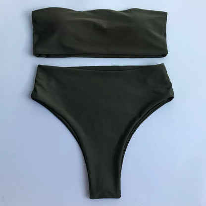 Summer swimwear bikini in various colors with quick-dry fabric and backless design
