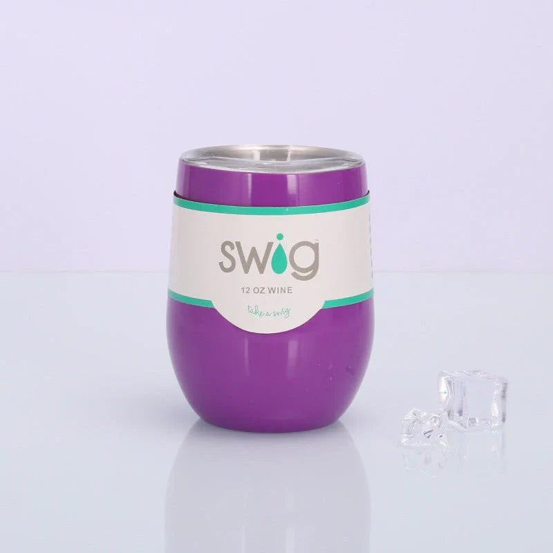 Swig Eggshell Cup - 12oz Stainless Steel Insulated Wine Tumbler with Variety of Color Options