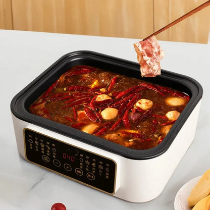 Electric steamer with stainless steel rack, 10-litre capacity, and 800W power for household use