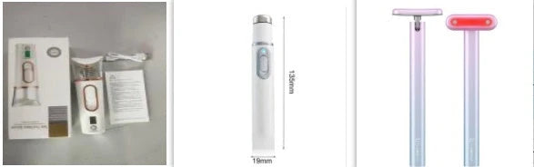Portable blue light therapy acne and wrinkle remover pen with white body and blue light