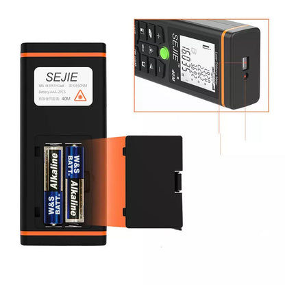 Handheld Laser Rangefinder with 40m measuring range and ±1.5mm accuracy