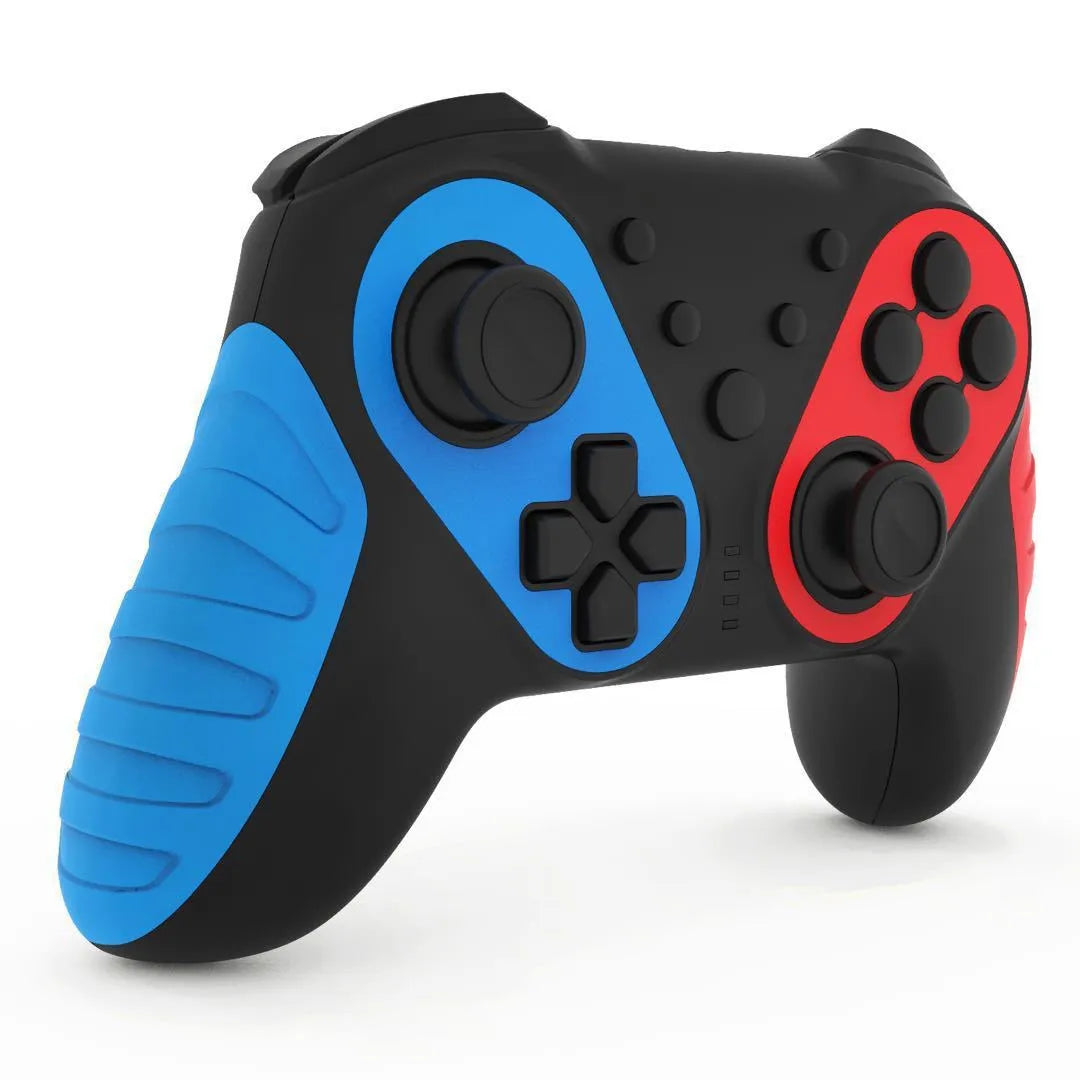 Red and blue wireless Bluetooth gamepad for Nintendo Switch and PC with USB cable