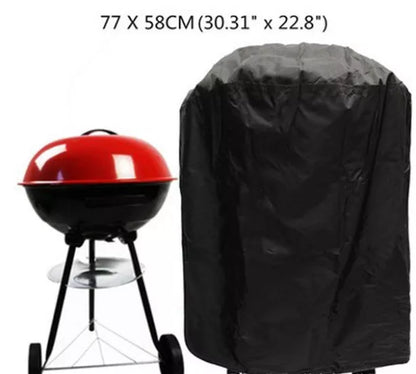 Outdoor grill cover with black exterior and silver interior, 58*77CM