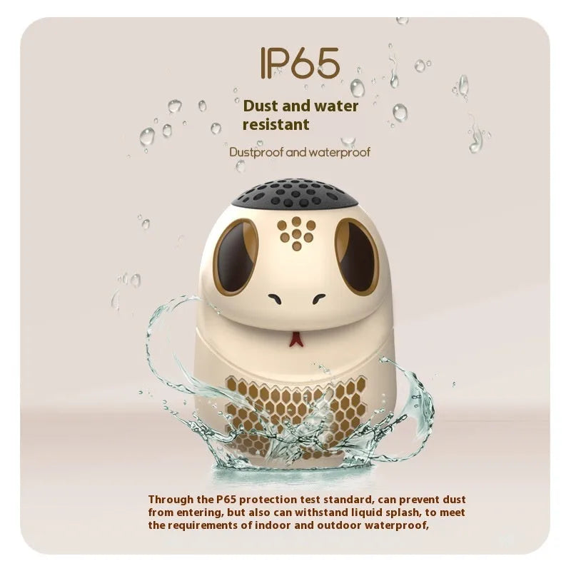 TK900 white cartoon Bluetooth speaker with lighting feature on display