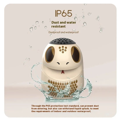 TK900 white cartoon Bluetooth speaker with lighting feature on display