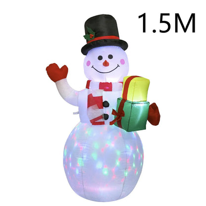 Christmas LED lights inflatable outdoor decor showing Santa, tree, snowman character options