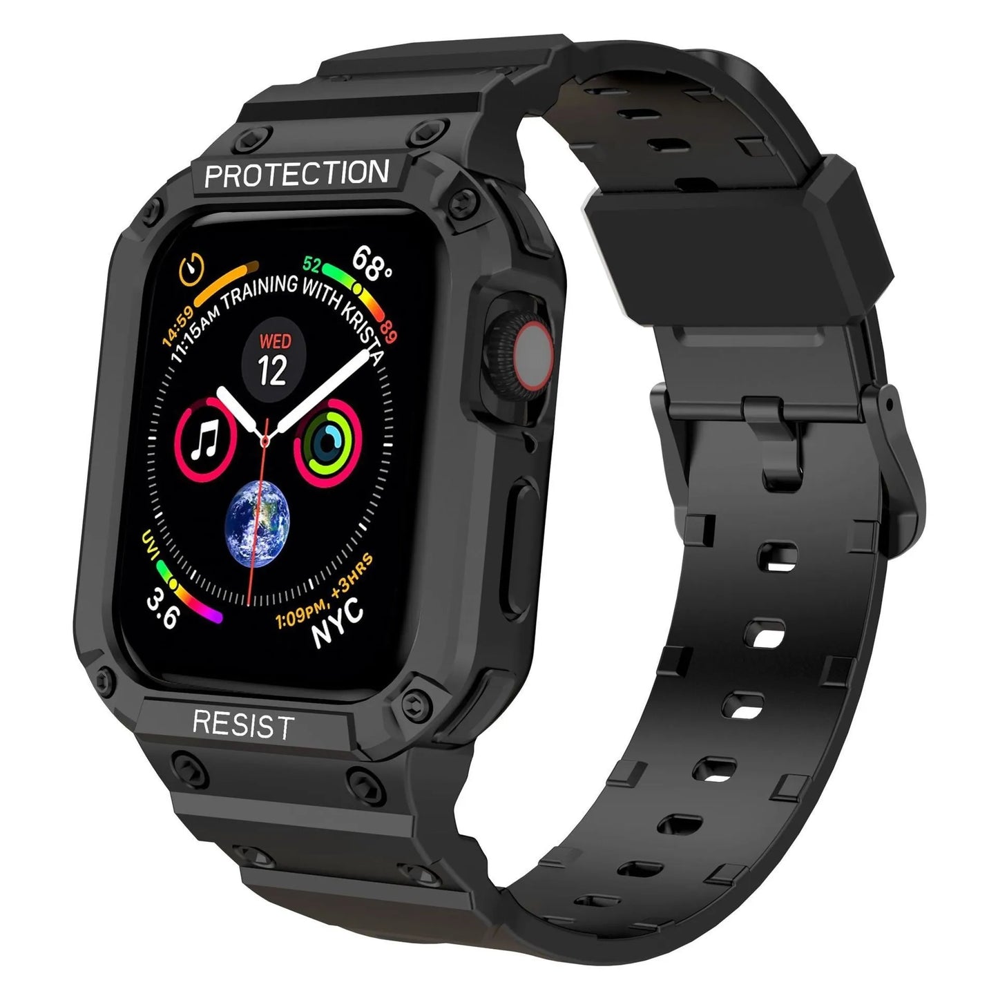 Soft TPU Apple Watch Series 8 compatible sport strap in multiple colours for 38mm and 42mm models