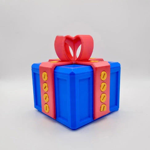 Playful 3D Prank Gift Box in various color combinations - a unique and quirky novelty item for any occasion
