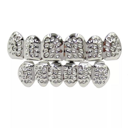 Halloween Prom Gold Braces Spike Dress Up Accessories in various finishes