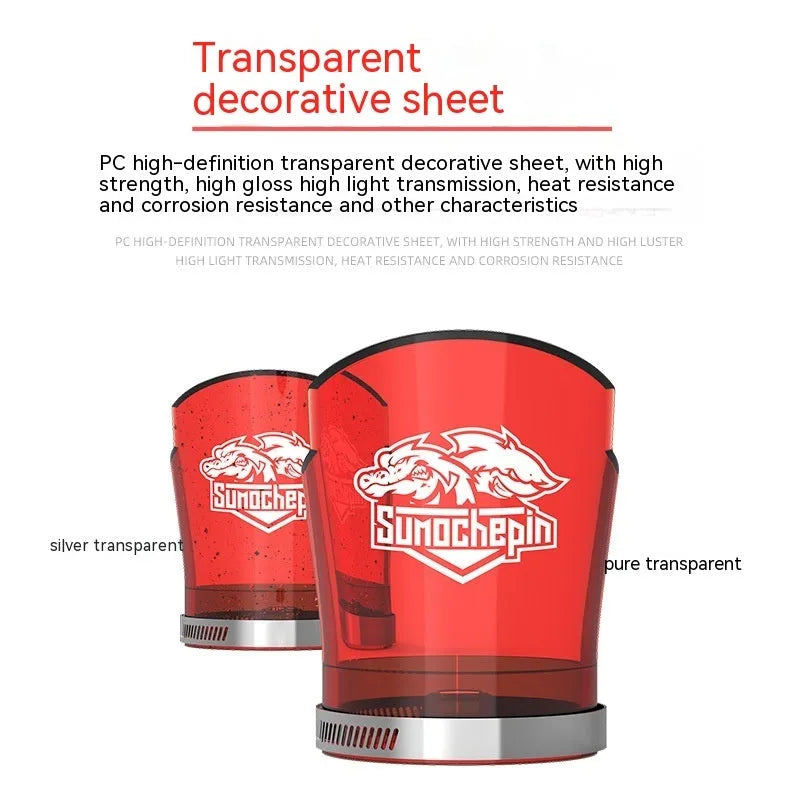 Motorcycle front shock absorber protective sleeves in transparent design with stainless steel mounting clamps
