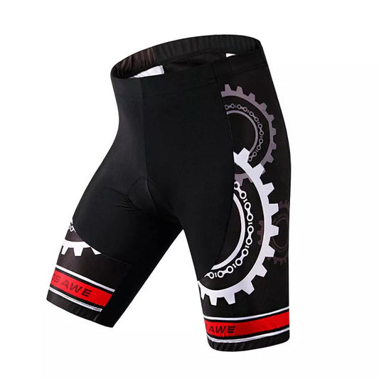 WOSAWE Gear-Cycling Shorts in black and red for men and women, sizes S to XXL