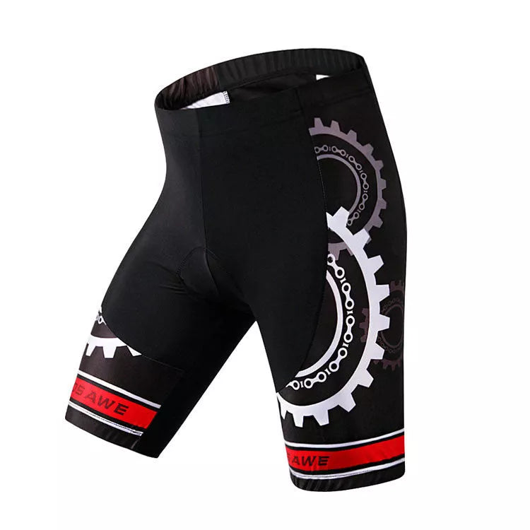 WOSAWE Gear-Cycling Shorts in black and red for men and women, sizes S to XXL