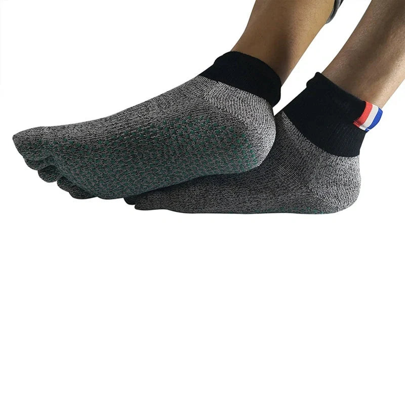 Beach anti-slip socks with five-toe design and non-slip soles for outdoor activities