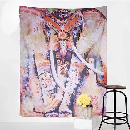 European classical style tapestry with geometric abstraction pattern on plush polyester fabric