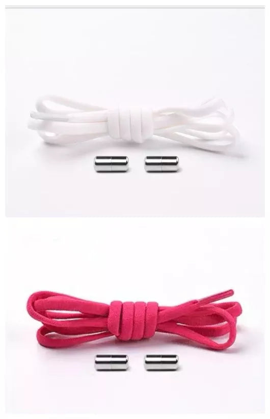 Lazy Laces shoe laces with metal buckles in various colors for a secure fit