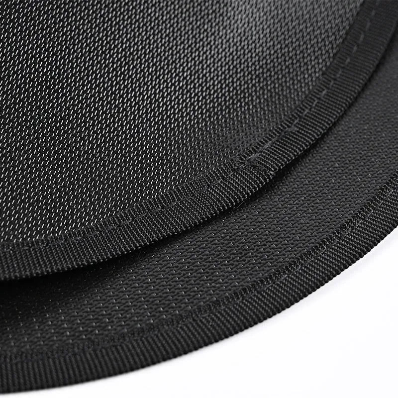 Black round barbecue mat fireproof pad in 11, 24, 36 or 48 inch size