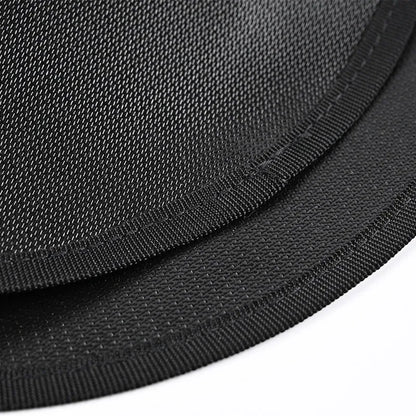 Black round barbecue mat fireproof pad in 11, 24, 36 or 48 inch size